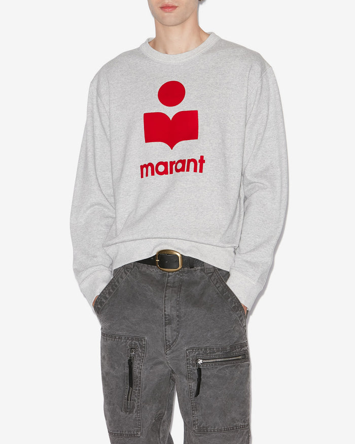 Isabel Marant SWEATSHIRT MIKOY Homme Gris-rouge