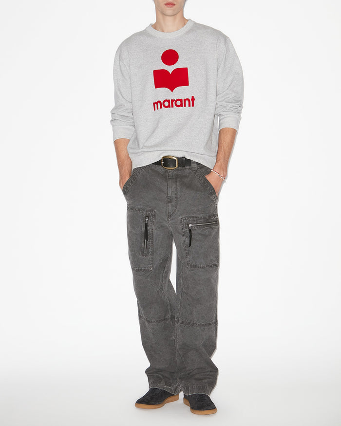 isabel marant SWEATSHIRT MIKOY Homme gris-rouge