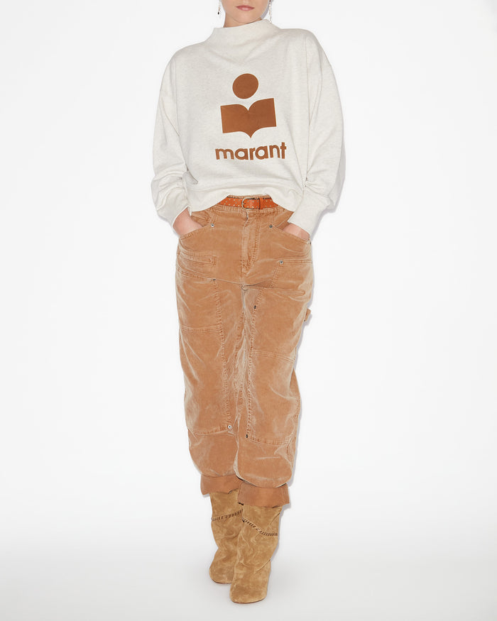 Isabel Marant SWEATSHIRT MOBY Femme Ecru/Camel