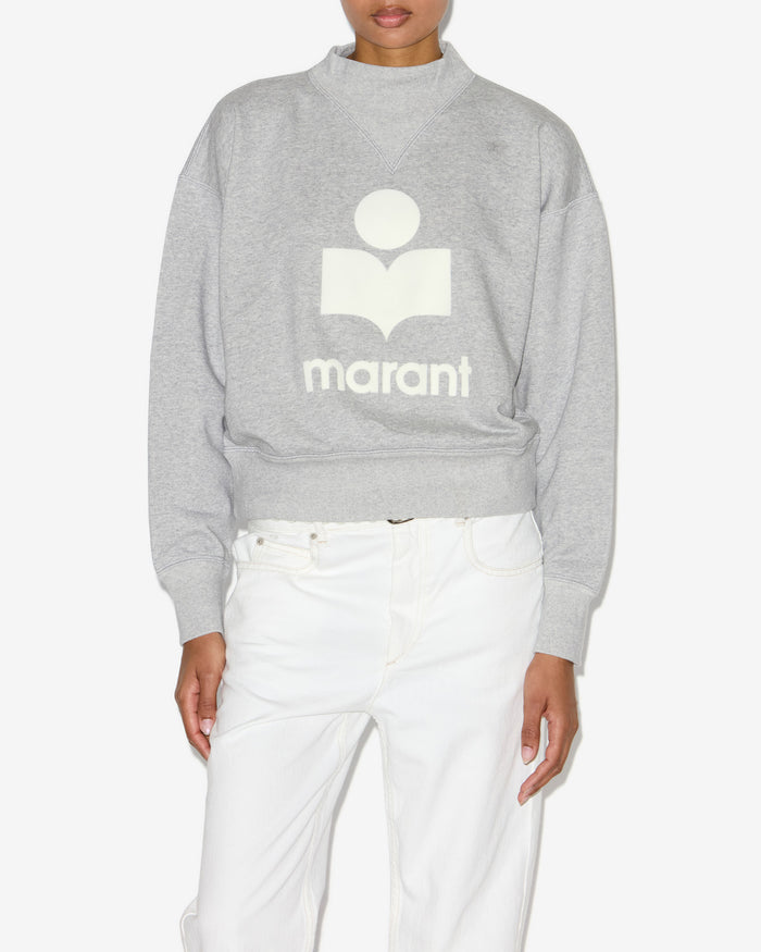 Isabel Marant Sweatshirt Moby Femme Gris-blanc