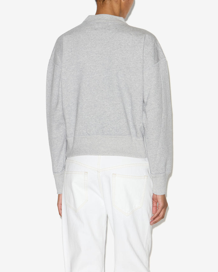 Isabel Marant Sweatshirt Moby Femme Gris-blanc