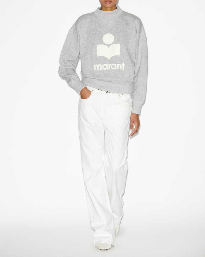 isabel marant Sweatshirt Moby Femme gris-blanc