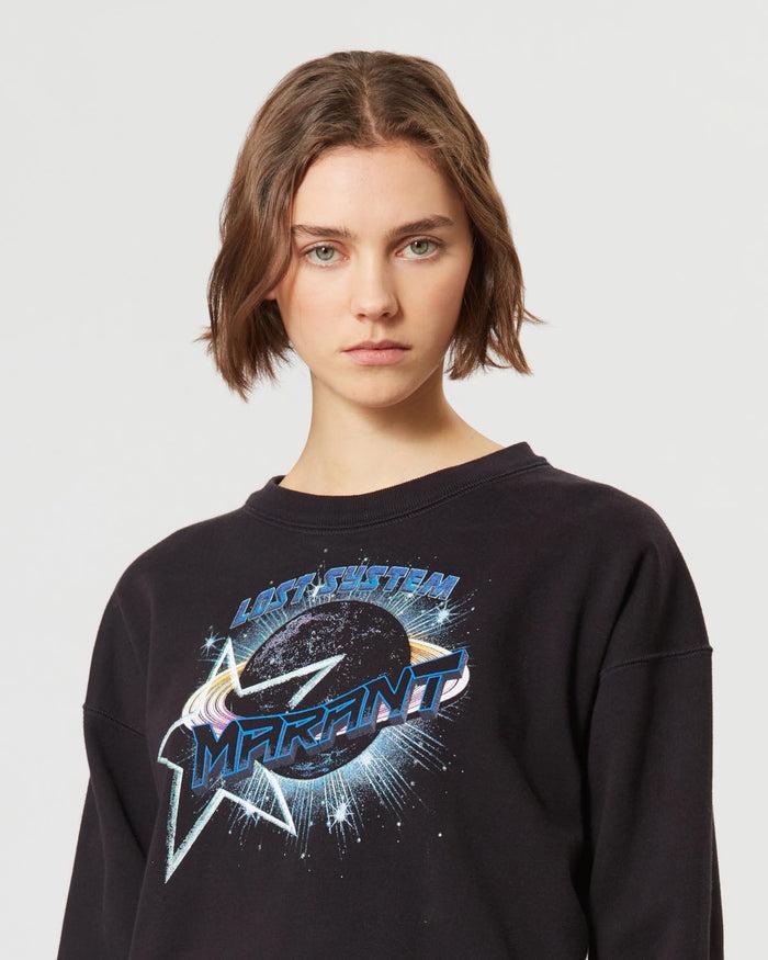 Isabel Marant Sweatshirt MOBYLI Femme Noir Délavé