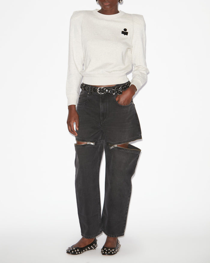 Isabel Marant Sweatshirt Prissa à Logo Femme écru
