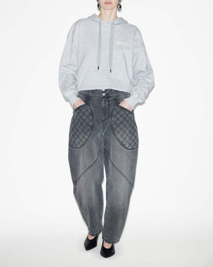 isabel marant Sweatshirt Sylla à logo Femme gris