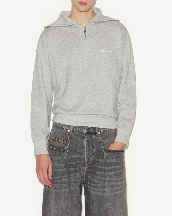 Isabel Marant Sweatshirt Weloyan à Logo Homme Gris