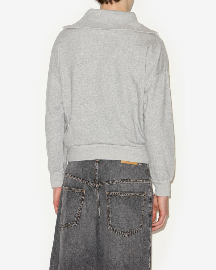 Isabel Marant Sweatshirt Weloyan à Logo Homme Gris