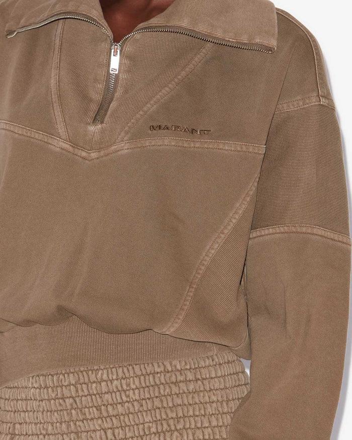 Isabel Marant SWEATSHIRT YAELE Femme Kaki