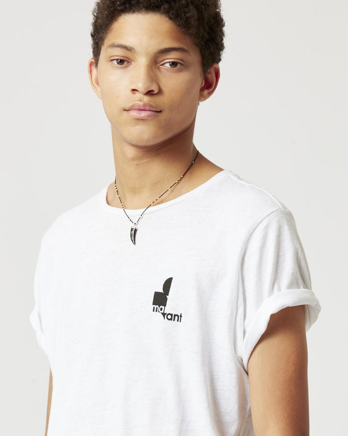 Isabel Marant T-Shirt Et Logo Zafferh Homme Blanc