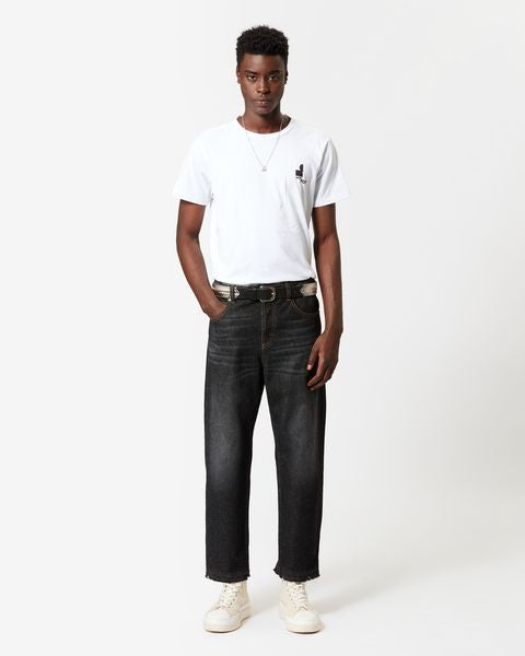 isabel marant T-Shirt Et Logo Zafferh Homme blanc