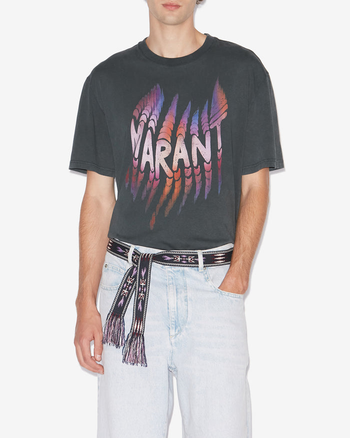 Isabel Marant T-SHIRT HUGO Homme Noir Délavé