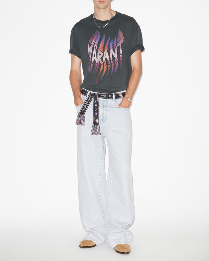 isabel marant T-SHIRT HUGO Homme noir délavé