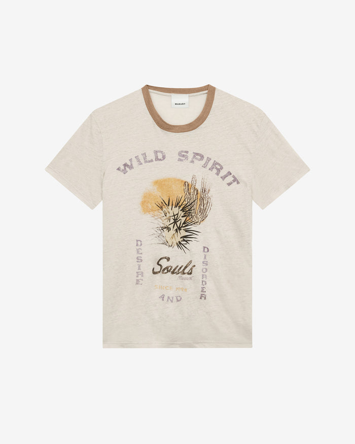 isabel marant T-SHIRT KILIANN Femme Ecru/Sand