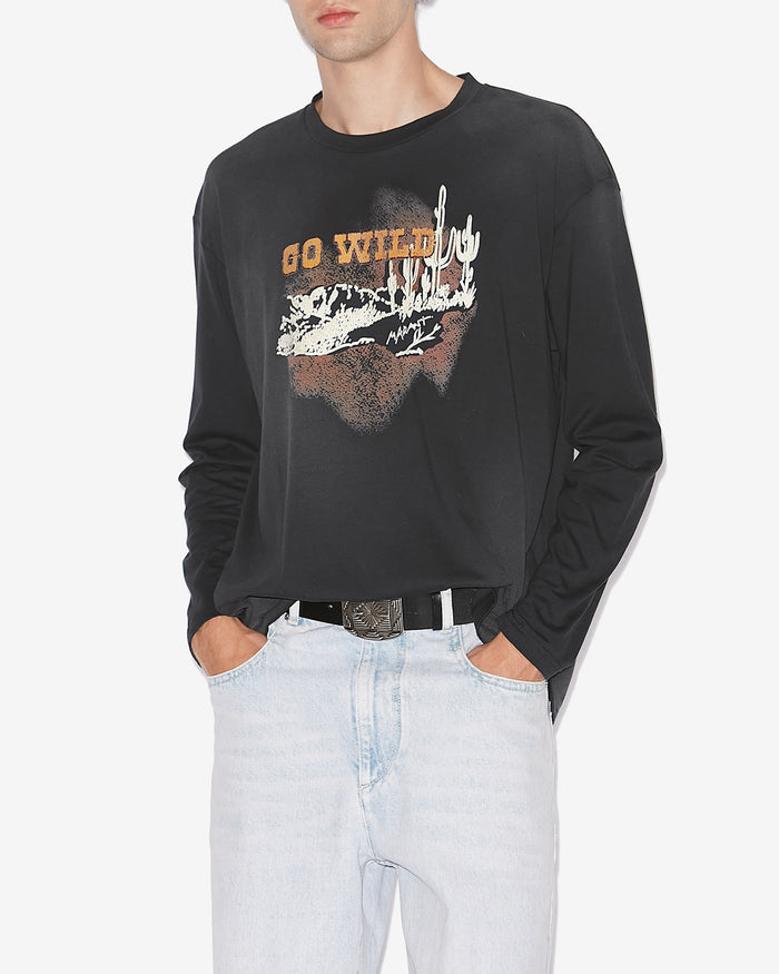 Isabel Marant T-SHIRT LEILOHA Homme Noir Délavé