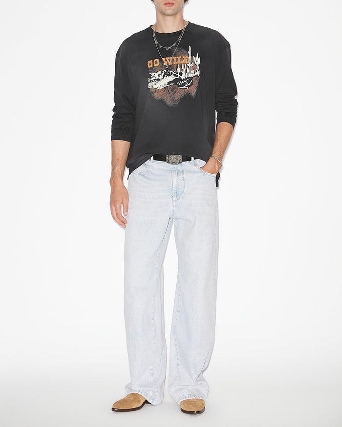 isabel marant T-SHIRT LEILOHA Homme noir délavé