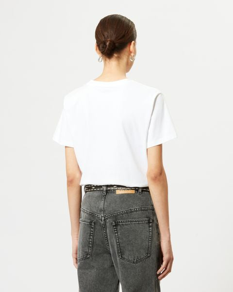 Isabel Marant T-Shirt Logo Vidal Femme Blanc