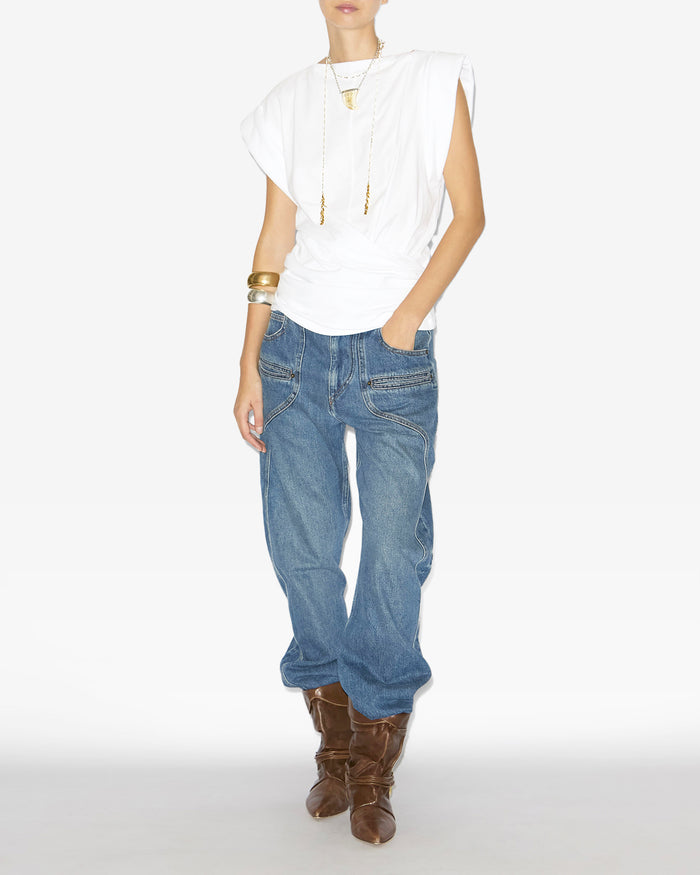 isabel marant T-SHIRT MAISAN Femme blanc