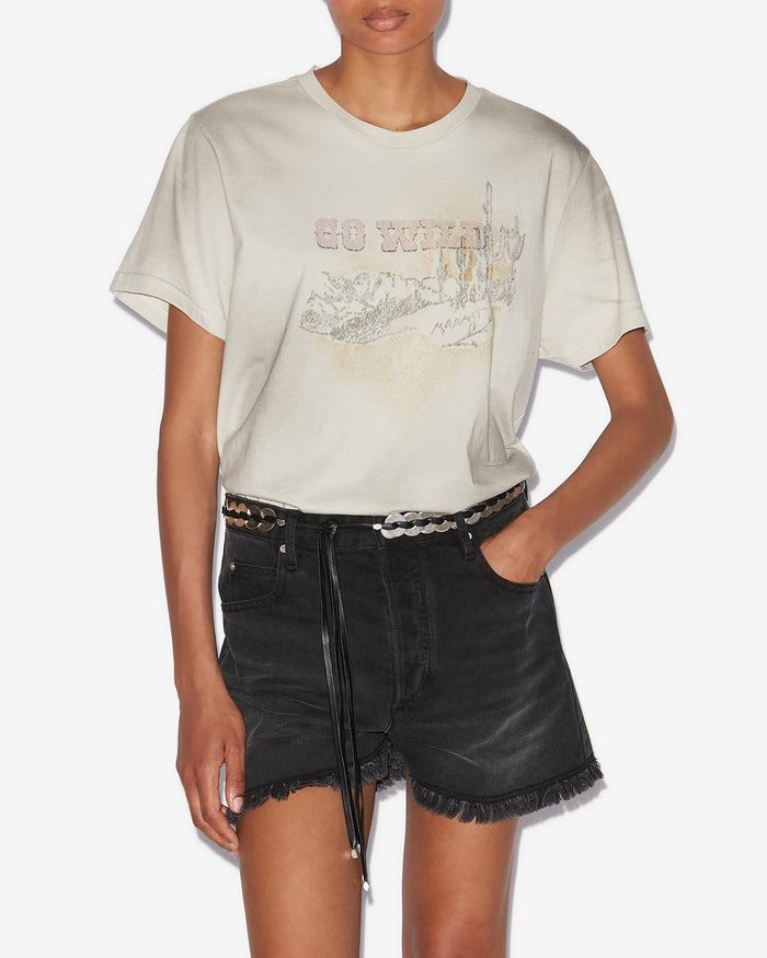 Isabel Marant T-SHIRT ZAOF Femme Beige