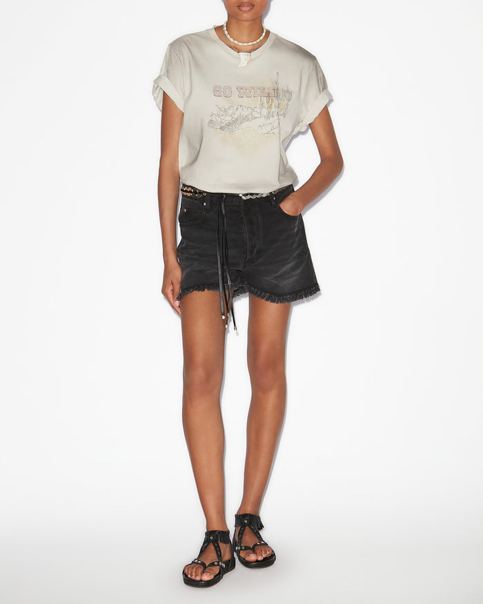 isabel marant T-SHIRT ZAOF Femme beige