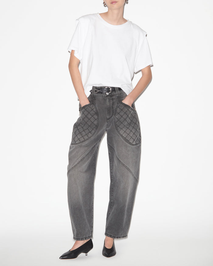 isabel marant T-Shirt Zelitos Femme blanc