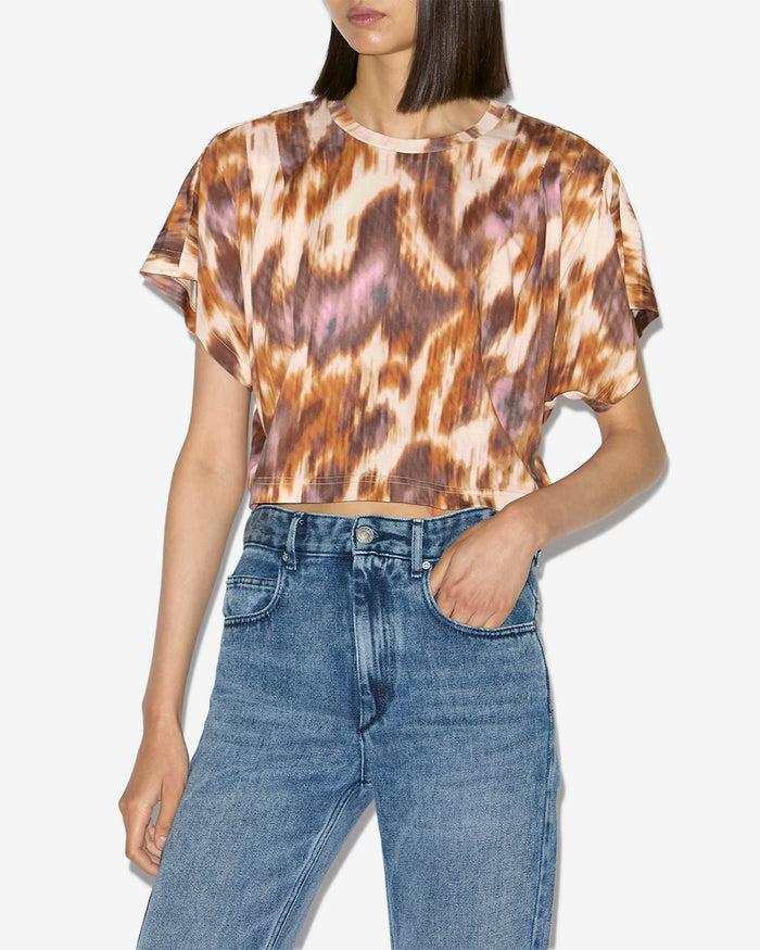 Isabel Marant T-SHIRT ZILIA Femme écru-ocre