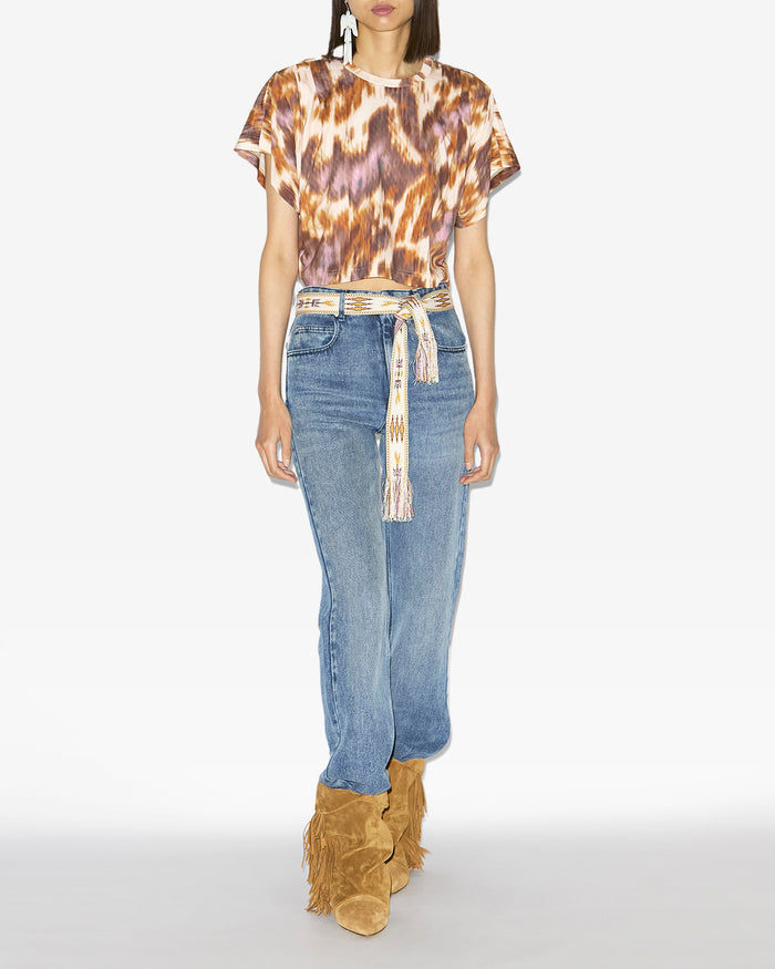 isabel marant T-SHIRT ZILIA Femme écru-ocre