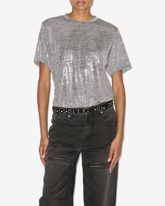 Isabel Marant T-shirt Zoeline Femme Gris-argenté