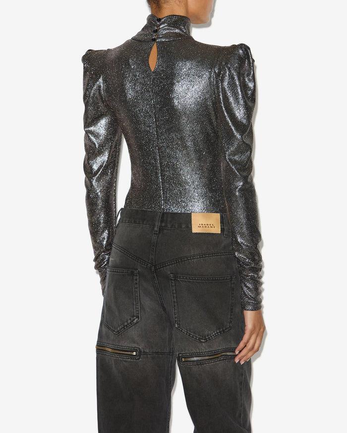 Isabel Marant Top Baiola Femme Noir Métallique