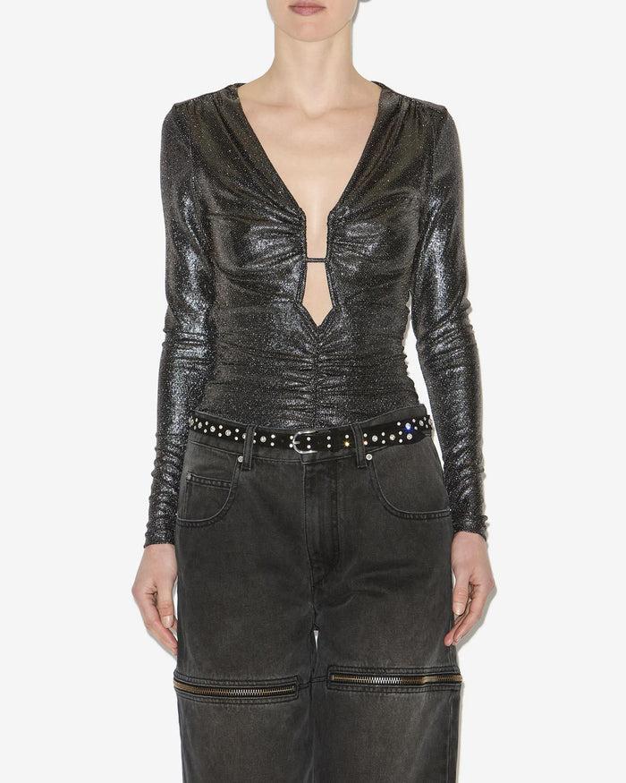 Isabel Marant Top Buffy Femme Noir Métallique