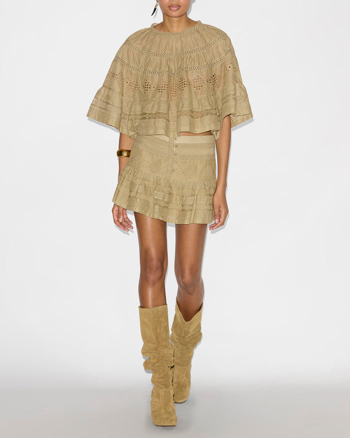 isabel marant TOP DILAMA Femme clair kaki