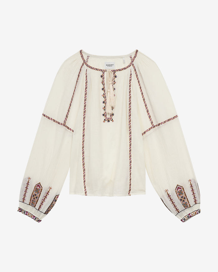 isabel marant TOP FERNANDA Femme écru-ocre