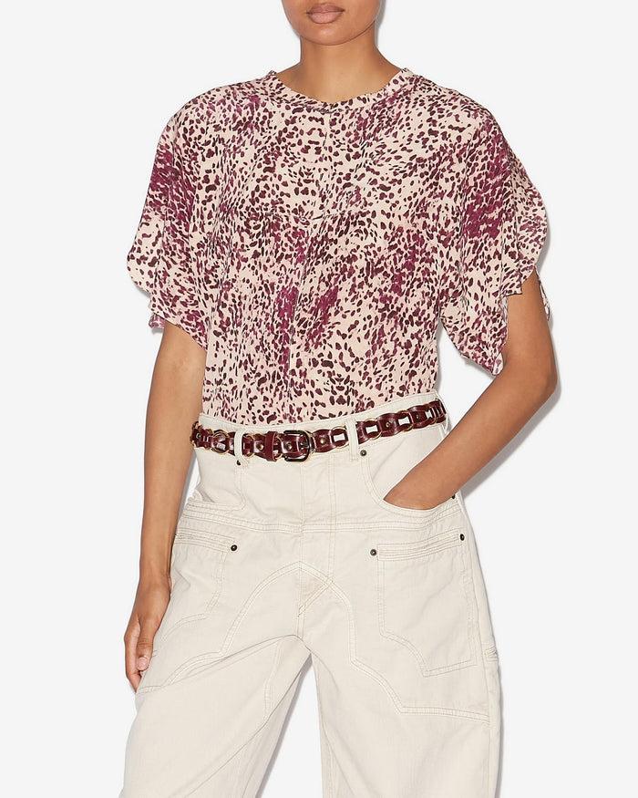 Isabel Marant TOP KARLITA Femme Violet-écru