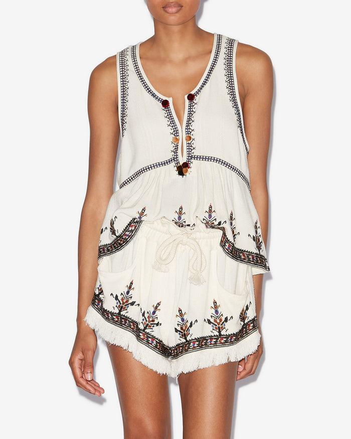 Isabel Marant TOP KOURTNEY Femme écru