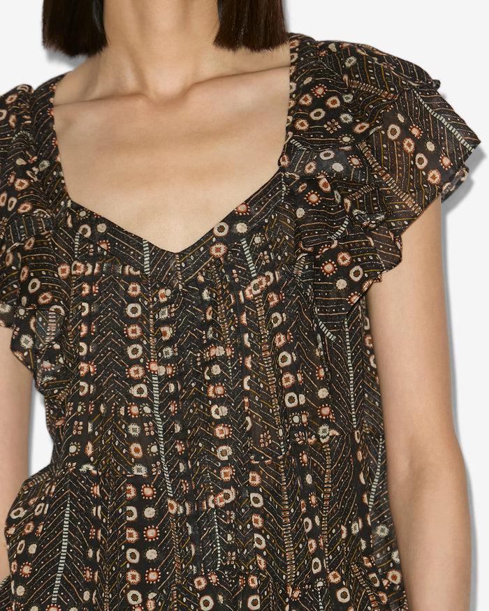 Isabel Marant TOP MADRANA Femme Noir Délavé