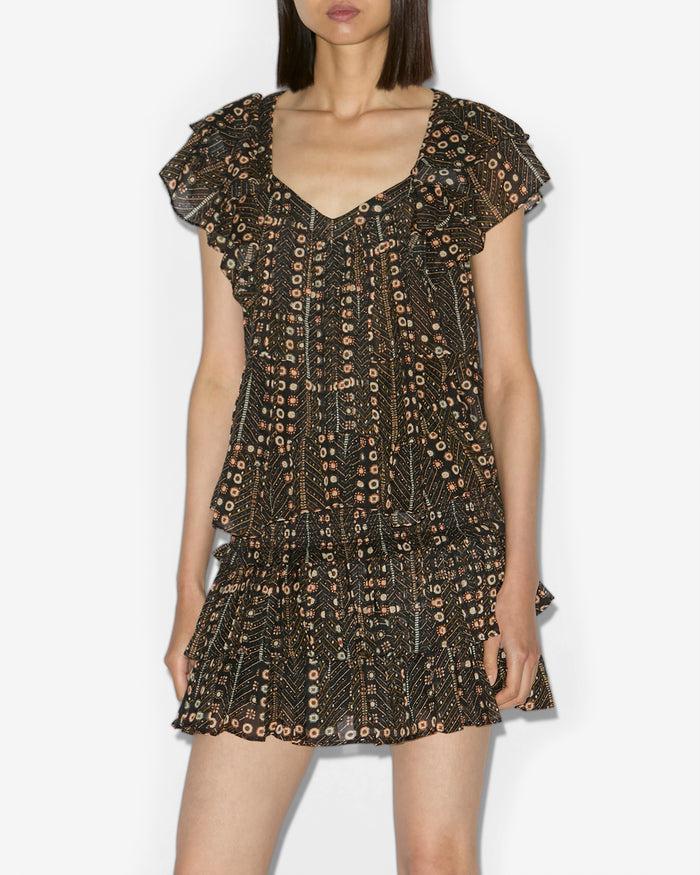 Isabel Marant TOP MADRANA Femme Noir Délavé