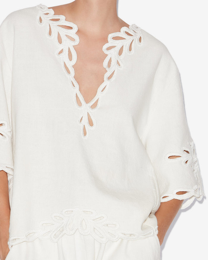Isabel Marant TOP SHANA Femme Blanc
