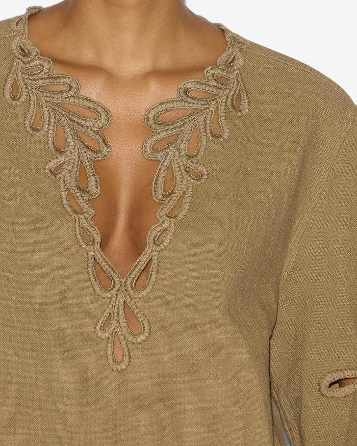 Isabel Marant TOP SHANA Femme Clair Kaki