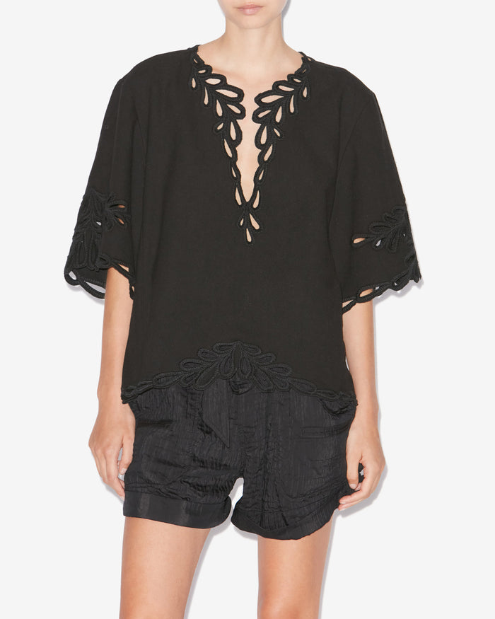Isabel Marant TOP SHANA Femme Noir Délavé