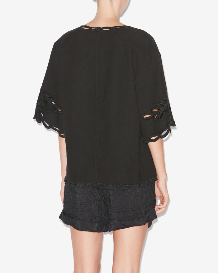Isabel Marant TOP SHANA Femme Noir Délavé
