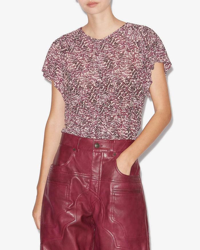Isabel Marant TOP TULLYA Femme Violet-écru
