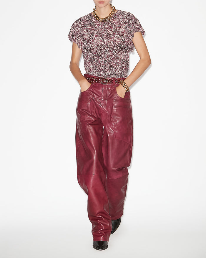 Isabel Marant TOP TULLYA Femme Violet-écru