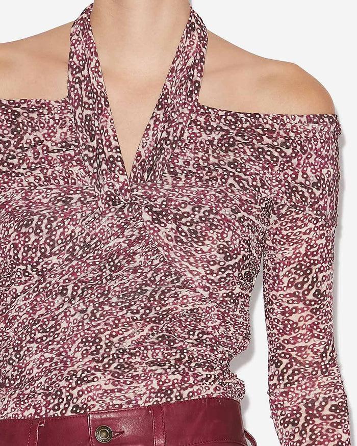 Isabel Marant TOP VONDA Femme Violet-écru