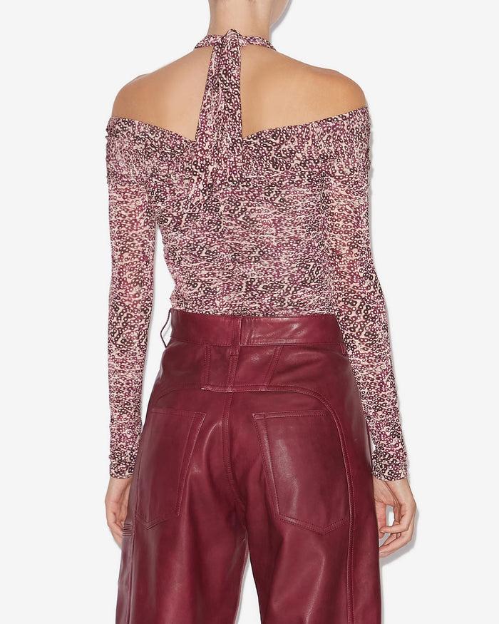 Isabel Marant TOP VONDA Femme Violet-écru