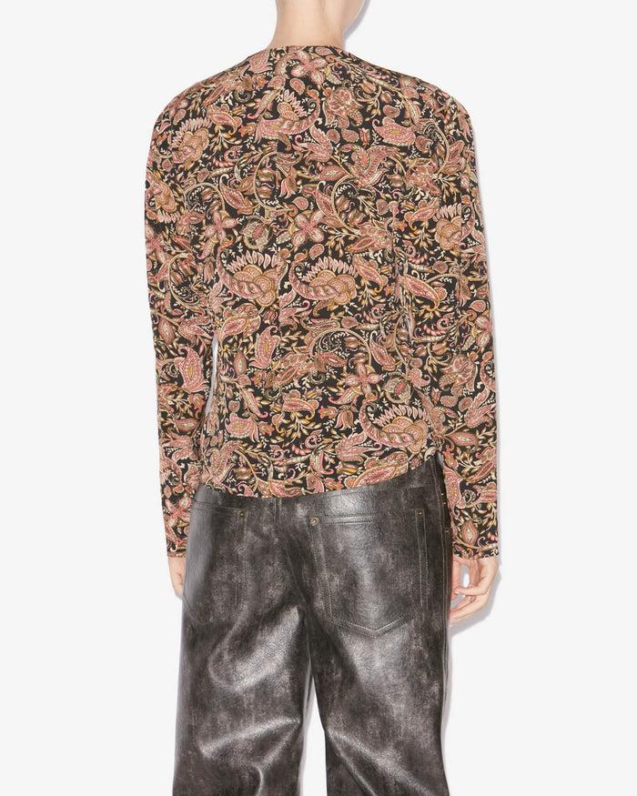 Isabel Marant TOP ZEKIA Femme Noir-ocre