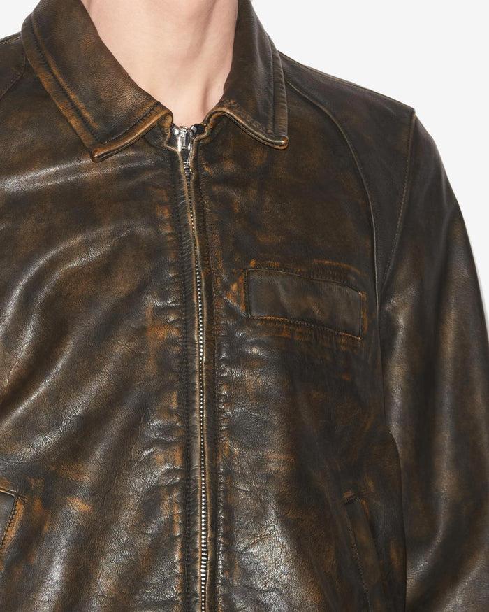 Isabel Marant Veste Braian Homme Marron Foncé