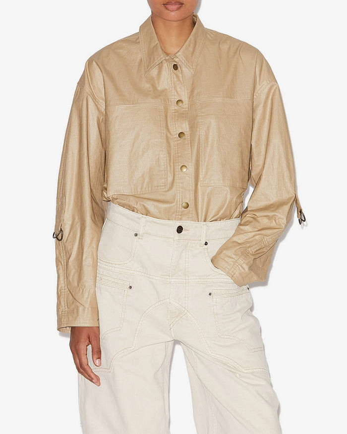 Isabel Marant VESTE CHEMISE FLORANIA Femme Beige