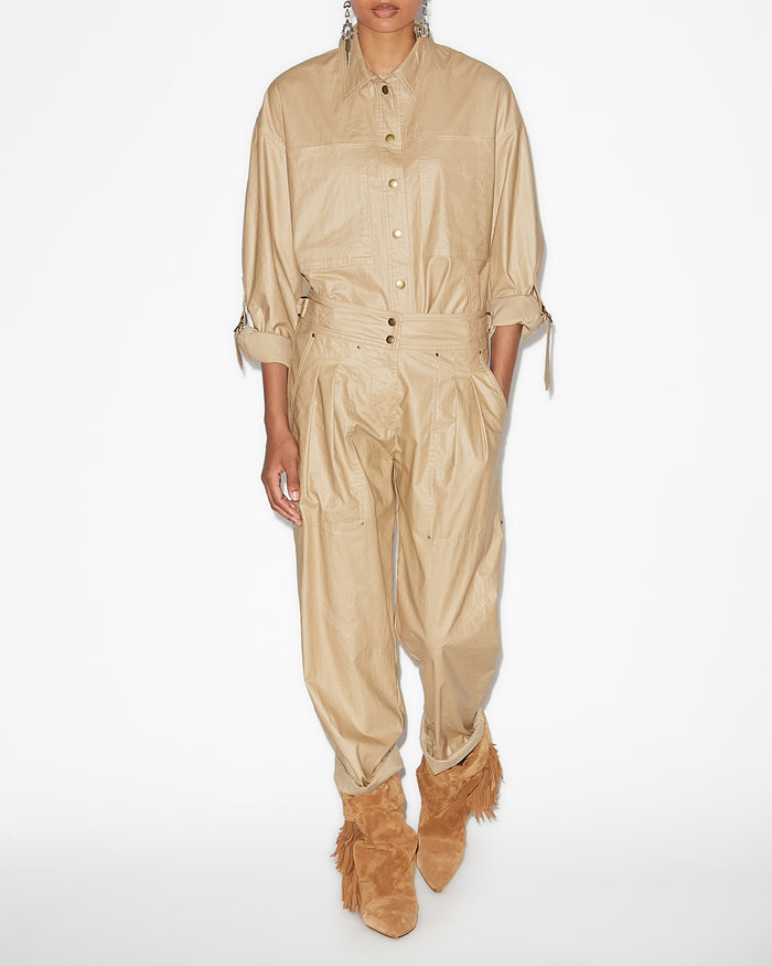 isabel marant VESTE CHEMISE FLORANIA Femme beige