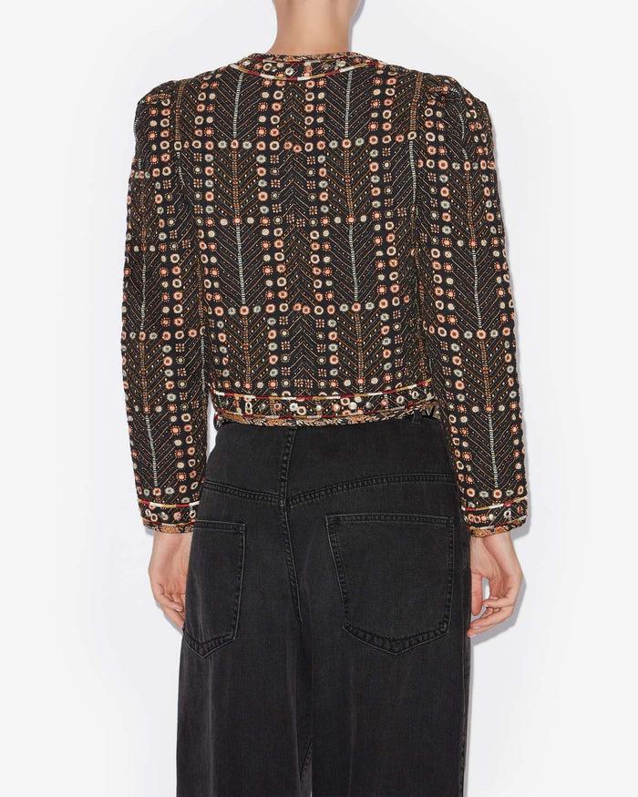 Isabel Marant VESTE CHRISTY Femme Noir Délavé