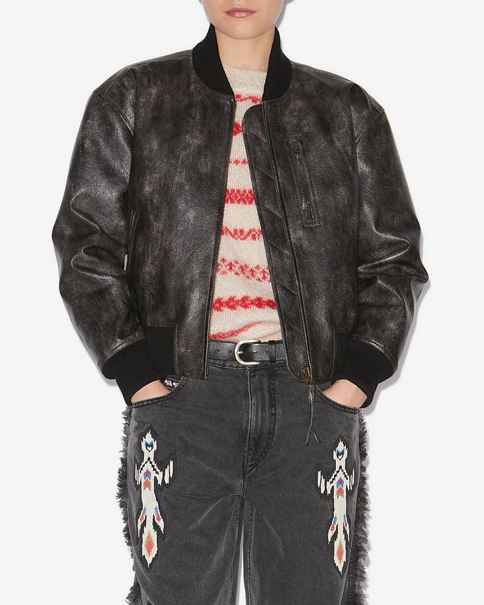 Isabel Marant VESTE CRISLEY Femme Noir Délavé