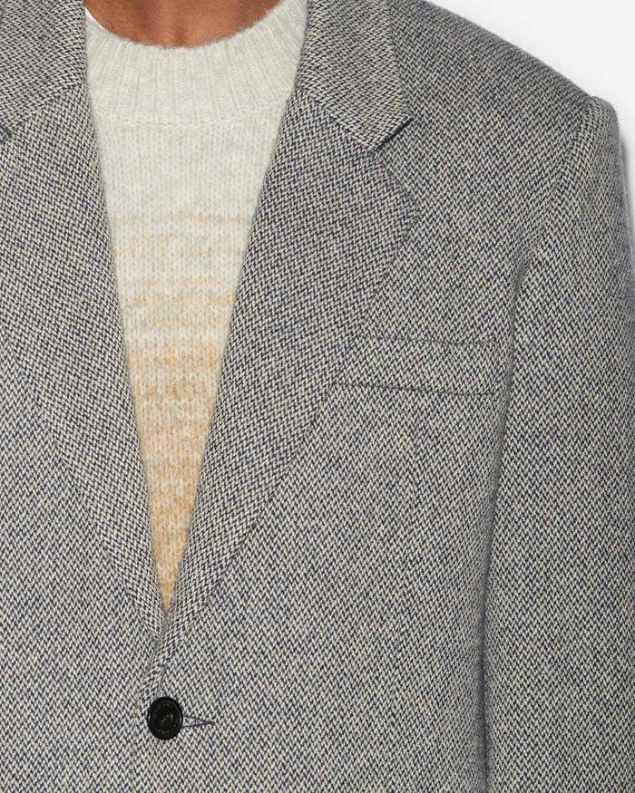 Isabel Marant Veste Fahar Homme Noir Et écru